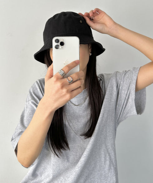 【newhattan】 ニューハッタン サイズ展開あり バケットハット ツイル デニム ユニセックス/buckethat | L5211001 | ブラック