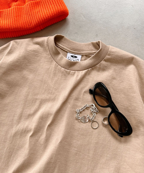 PRO CLUB(プロクラブ) /6.5オンス スーパーヘビーウェイト クルーネック 半袖Tシャツ Heavyweight Cotton Short Sleeve Crew Neck T-Shirt | M2212003 | ベージュ