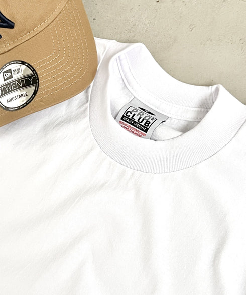 PRO CLUB(プロクラブ) /6.5オンス スーパーヘビーウェイト クルーネック 半袖Tシャツ Heavyweight Cotton Short Sleeve Crew Neck T-Shirt | M2212003 | ホワイト