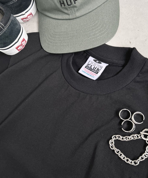 PRO CLUB(プロクラブ) /6.5オンス スーパーヘビーウェイト クルーネック 半袖Tシャツ Heavyweight Cotton Short Sleeve Crew Neck T-Shirt | M2212003 | ブラック