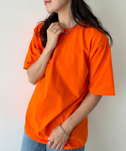 PRO CLUB(プロクラブ) /6.5オンス スーパーヘビーウェイト クルーネック 半袖Tシャツ Heavyweight Cotton Short Sleeve Crew Neck T-Shirt | M2212003 | オレンジ