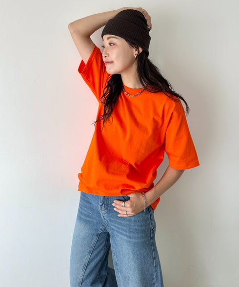 PRO CLUB(プロクラブ) /6.5オンス スーパーヘビーウェイト クルーネック 半袖Tシャツ Heavyweight Cotton Short Sleeve Crew Neck T-Shirt | M2212003 | オレンジ