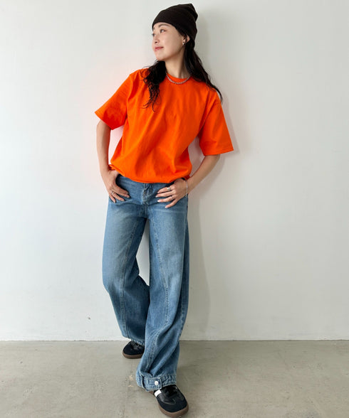 PRO CLUB(プロクラブ) /6.5オンス スーパーヘビーウェイト クルーネック 半袖Tシャツ Heavyweight Cotton Short Sleeve Crew Neck T-Shirt | M2212003 | オレンジ