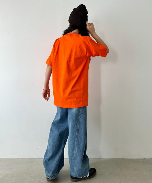 PRO CLUB(プロクラブ) /6.5オンス スーパーヘビーウェイト クルーネック 半袖Tシャツ Heavyweight Cotton Short Sleeve Crew Neck T-Shirt | M2212003 | オレンジ