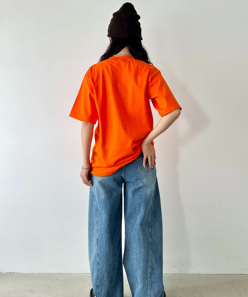 PRO CLUB(プロクラブ) /6.5オンス スーパーヘビーウェイト クルーネック 半袖Tシャツ Heavyweight Cotton Short Sleeve Crew Neck T-Shirt | M2212003 | オレンジ