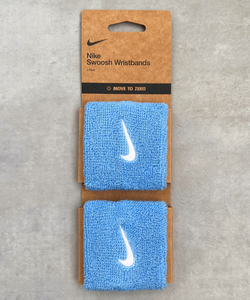 NIKE(ナイキ)/2個セット スウッシュ 刺繍 無地 リストバンド 2パック | IL4212001 | ライトブルー
