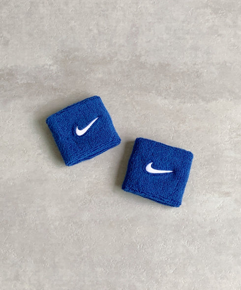 NIKE(ナイキ)/2個セット スウッシュ 刺繍 無地 リストバンド 2パック | IL4212001 | ブルー