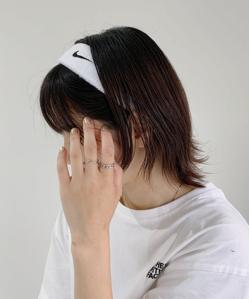 NIKE(ナイキ)/スウッシュ 刺繍 無地 ヘアバンド ヘッドバンド | IL4212003 | ホワイト