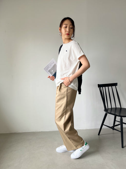 【POLOCHAMPS/ポロチャンプス】別注 ワンポイント刺繍 ローカット コートスニーカー | CL3233033 | グリーン