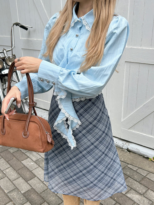 volume lace point tops | SL2243660 | ブルー