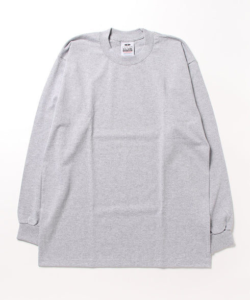 PRO CLUB(プロクラブ) / 6.5オンス スーパーヘビーウェイト クルーネック 長袖 無地 ロンT / Heavyweight Cotton Long Crew Neck T-Shirt | IM2213016 | グレー