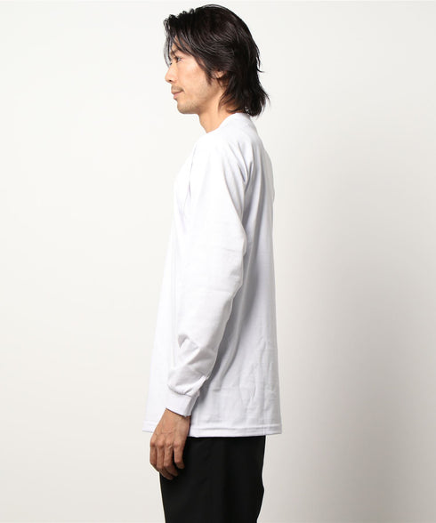 PRO CLUB(プロクラブ) / 6.5オンス スーパーヘビーウェイト クルーネック 長袖 無地 ロンT / Heavyweight Cotton Long Crew Neck T-Shirt | IM2213016 | ホワイト