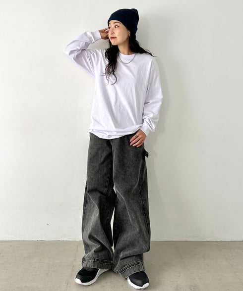 PRO CLUB(プロクラブ) / 6.5オンス スーパーヘビーウェイト クルーネック 長袖 無地 ロンT / Heavyweight Cotton Long Crew Neck T-Shirt | IM2213016 | ホワイト