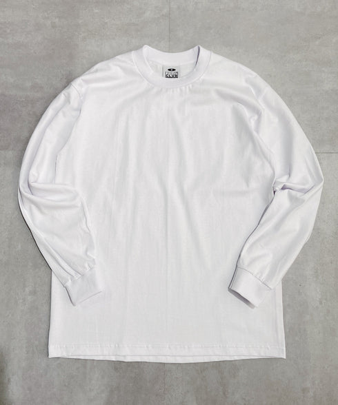 PRO CLUB(プロクラブ) / 6.5オンス スーパーヘビーウェイト クルーネック 長袖 無地 ロンT / Heavyweight Cotton Long Crew Neck T-Shirt | IM2213016 | ホワイト