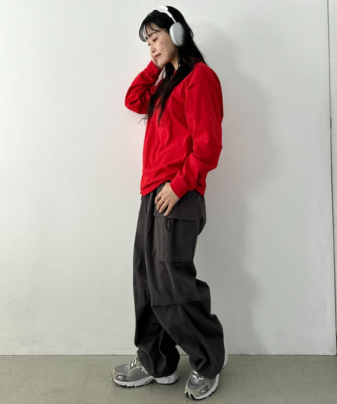 PRO CLUB(プロクラブ) / 6.5オンス スーパーヘビーウェイト クルーネック 長袖 無地 ロンT / Heavyweight Cotton Long Crew Neck T-Shirt | IM2213016 | レッド