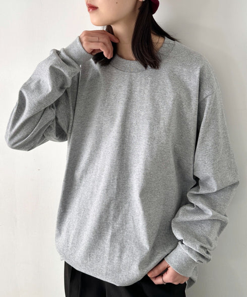 PRO CLUB(プロクラブ) / 6.5オンス スーパーヘビーウェイト クルーネック 長袖 無地 ロンT / Heavyweight Cotton Long Crew Neck T-Shirt | IM2213016 | グレー