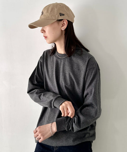 PRO CLUB(プロクラブ) / 6.5オンス スーパーヘビーウェイト クルーネック 長袖 無地 ロンT / Heavyweight Cotton Long Crew Neck T-Shirt | IM2213016 | チャコールグレー