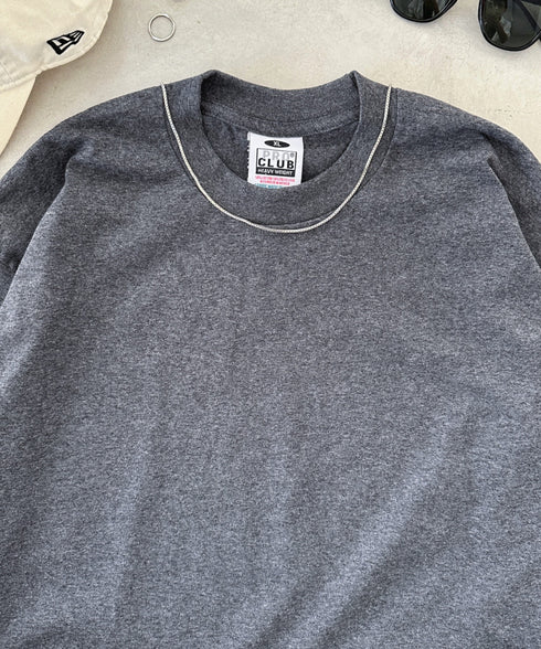 PRO CLUB(プロクラブ) / 6.5オンス スーパーヘビーウェイト クルーネック 長袖 無地 ロンT / Heavyweight Cotton Long Crew Neck T-Shirt | IM2213016 | チャコールグレー