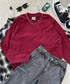 PRO CLUB(プロクラブ) / 6.5オンス スーパーヘビーウェイト クルーネック 長袖 無地 ロンT / Heavyweight Cotton Long Crew Neck T-Shirt | IM2213016 | バーガンディー