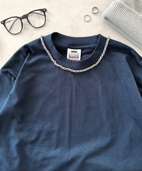 PRO CLUB(プロクラブ) / 6.5オンス スーパーヘビーウェイト クルーネック 長袖 無地 ロンT / Heavyweight Cotton Long Crew Neck T-Shirt | IM2213016 | ネイビー