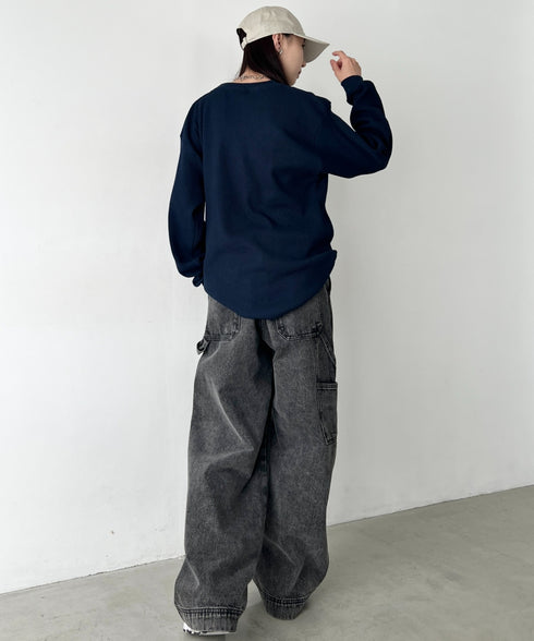 PRO CLUB (プロクラブ) / ヘビーウェイト サーマル ワッフル ロンT 8.1オンス / Heavyweight Cotton Long Sleeve Thermal Top | IM2213017 | ネイビー