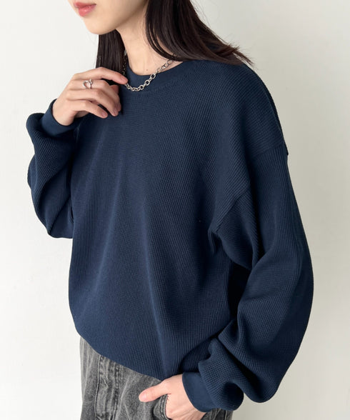 PRO CLUB (プロクラブ) / ヘビーウェイト サーマル ワッフル ロンT 8.1オンス / Heavyweight Cotton Long Sleeve Thermal Top | IM2213017 | ネイビー