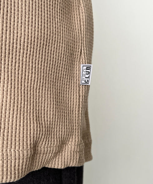 PRO CLUB (プロクラブ) / ヘビーウェイト サーマル ワッフル ロンT 8.1オンス / Heavyweight Cotton Long Sleeve Thermal Top | IM2213017 | ベージュ