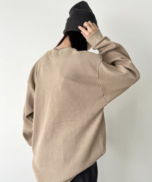 PRO CLUB (プロクラブ) / ヘビーウェイト サーマル ワッフル ロンT 8.1オンス / Heavyweight Cotton Long Sleeve Thermal Top | IM2213017 | ベージュ