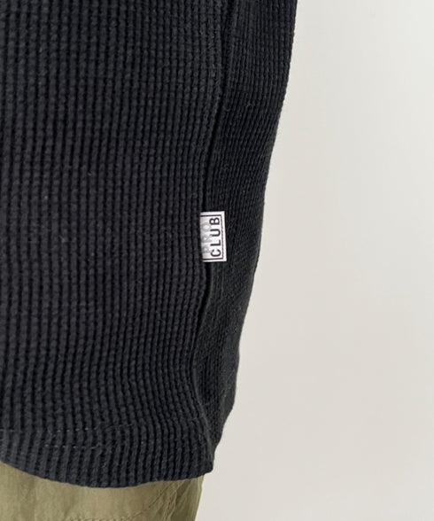 PRO CLUB (プロクラブ) / ヘビーウェイト サーマル ワッフル ロンT 8.1オンス / Heavyweight Cotton Long Sleeve Thermal Top | IM2213017 | ブラック