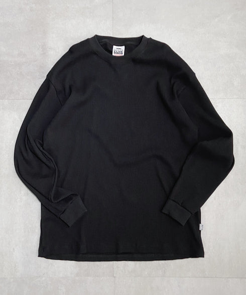 PRO CLUB (プロクラブ) / ヘビーウェイト サーマル ワッフル ロンT 8.1オンス / Heavyweight Cotton Long Sleeve Thermal Top | IM2213017 | ブラック