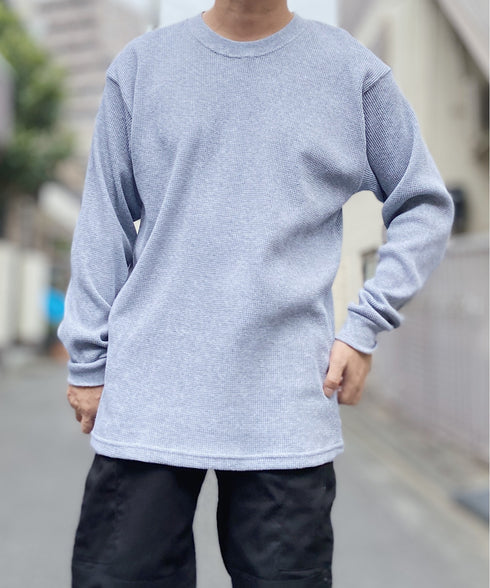 PRO CLUB (プロクラブ) / ヘビーウェイト サーマル ワッフル ロンT 8.1オンス / Heavyweight Cotton Long Sleeve Thermal Top | IM2213017 | グレー