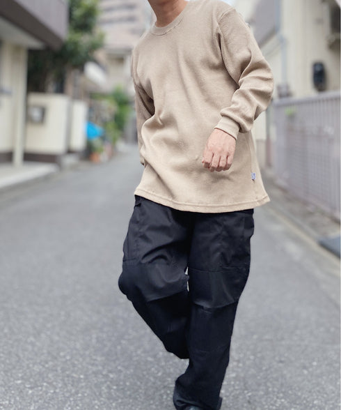 PRO CLUB (プロクラブ) / ヘビーウェイト サーマル ワッフル ロンT 8.1オンス / Heavyweight Cotton Long Sleeve Thermal Top | IM2213017 | ベージュ