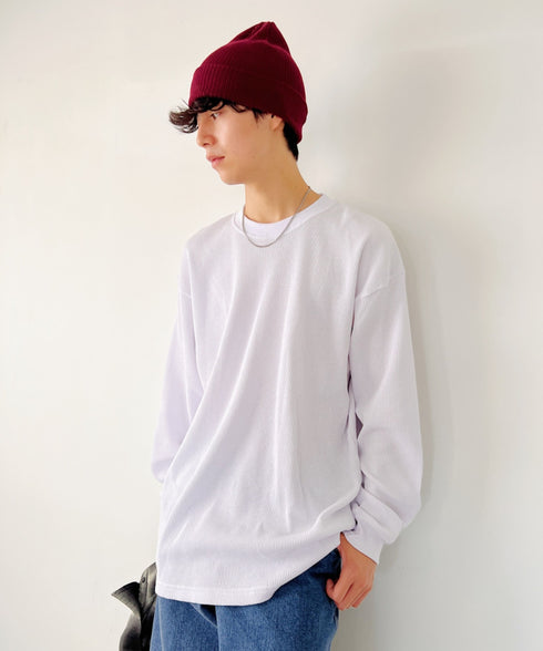 PRO CLUB (プロクラブ) / ヘビーウェイト サーマル ワッフル ロンT 8.1オンス / Heavyweight Cotton Long Sleeve Thermal Top | IM2213017 | ホワイト