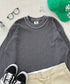 PRO CLUB (プロクラブ) / ヘビーウェイト サーマル ワッフル ロンT 8.1オンス / Heavyweight Cotton Long Sleeve Thermal Top | IM2213017 | チャコールグレー