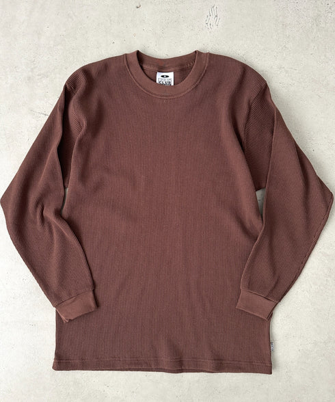 PRO CLUB (プロクラブ) / ヘビーウェイト サーマル ワッフル ロンT 8.1オンス / Heavyweight Cotton Long Sleeve Thermal Top | IM2213017 | ブラウン