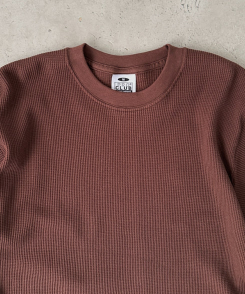 PRO CLUB (プロクラブ) / ヘビーウェイト サーマル ワッフル ロンT 8.1オンス / Heavyweight Cotton Long Sleeve Thermal Top | IM2213017 | ブラウン