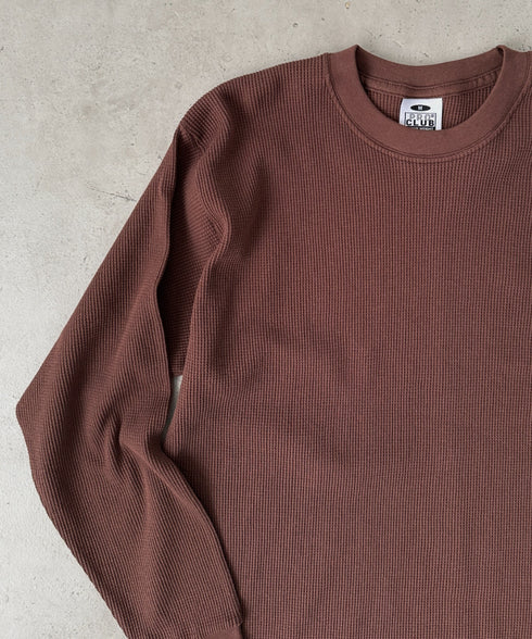 PRO CLUB (プロクラブ) / ヘビーウェイト サーマル ワッフル ロンT 8.1オンス / Heavyweight Cotton Long Sleeve Thermal Top | IM2213017 | ブラウン