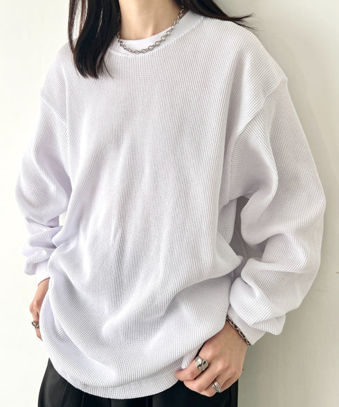 PRO CLUB (プロクラブ) / ヘビーウェイト サーマル ワッフル ロンT 8.1オンス / Heavyweight Cotton Long Sleeve Thermal Top | IM2213017 | ホワイト