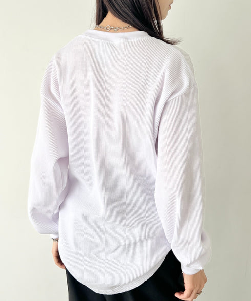 PRO CLUB (プロクラブ) / ヘビーウェイト サーマル ワッフル ロンT 8.1オンス / Heavyweight Cotton Long Sleeve Thermal Top | IM2213017 | ホワイト