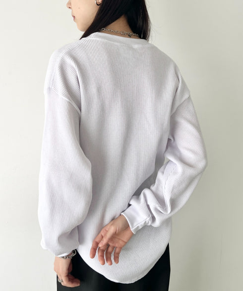 PRO CLUB (プロクラブ) / ヘビーウェイト サーマル ワッフル ロンT 8.1オンス / Heavyweight Cotton Long Sleeve Thermal Top | IM2213017 | ホワイト