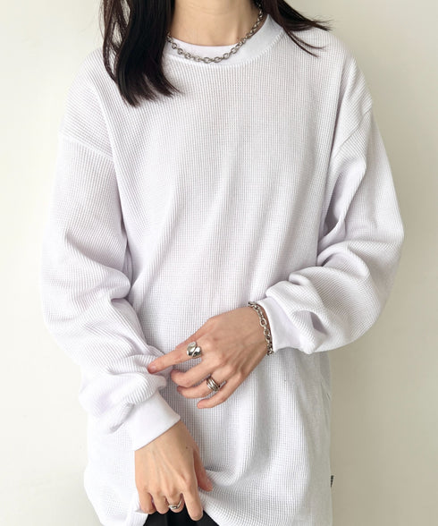 PRO CLUB (プロクラブ) / ヘビーウェイト サーマル ワッフル ロンT 8.1オンス / Heavyweight Cotton Long Sleeve Thermal Top | IM2213017 | ホワイト