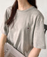 TOMMY HILFIGER(トミーヒルフィガー) / Core Flag Tee フラッグロゴ刺繍 半袖 Tシャツ | IL2222012 | グレー
