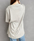 TOMMY HILFIGER(トミーヒルフィガー) / Core Flag Tee フラッグロゴ刺繍 半袖 Tシャツ | IL2222012 | グレー