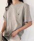 TOMMY HILFIGER(トミーヒルフィガー) / Core Flag Tee フラッグロゴ刺繍 半袖 Tシャツ | IL2222012 | グレー