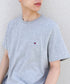 TOMMY HILFIGER(トミーヒルフィガー) / Core Flag Tee フラッグロゴ刺繍 半袖 Tシャツ | IL2222012 | グレー
