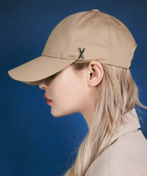VARZAR(バザール)/Stud logo over fit ball cap/スタッズ ロゴ オーバーフィット ベースボール キャップ | IL5221041 | ベージュ