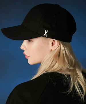 VARZAR(バザール)/Stud logo over fit ball cap/スタッズ ロゴ オーバーフィット ベースボール キャップ | IL5221041 | ブラック
