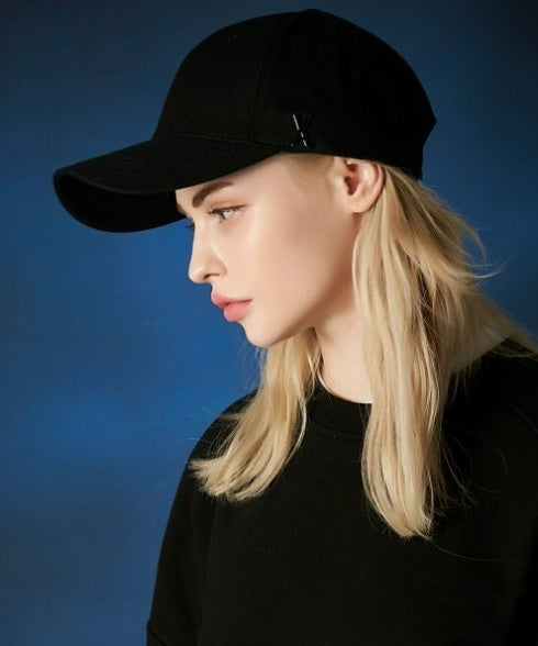 VARZAR(バザール)/Stud logo over fit ball cap/スタッズ ロゴ オーバーフィット ベースボール キャップ | IL5221041 | ブラック