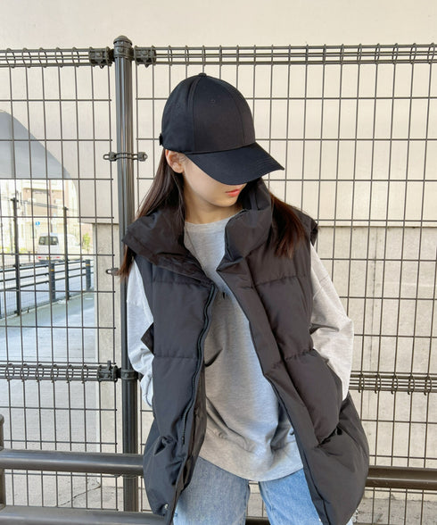 VARZAR(バザール)/Stud logo over fit ball cap/スタッズ ロゴ オーバーフィット ベースボール キャップ | IL5221041 | ブラック