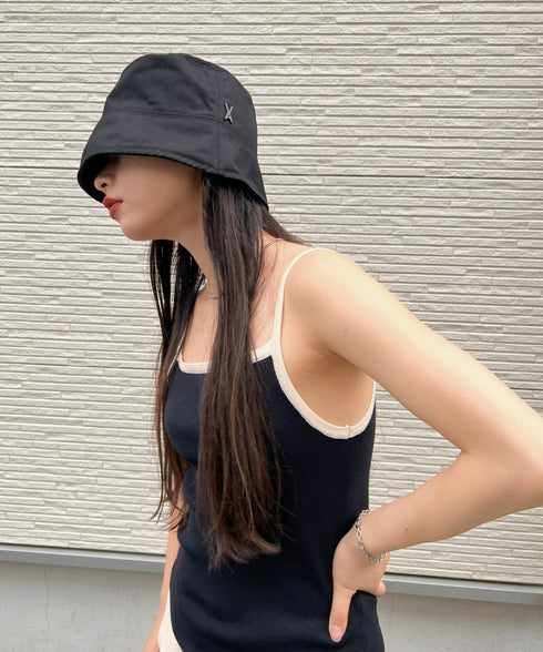 VARZAR(バザール)/Stud drop over fit bucket hat/スタッズ ドロップ オーバーフィット バケットハット | IL5221042 | ブラック
